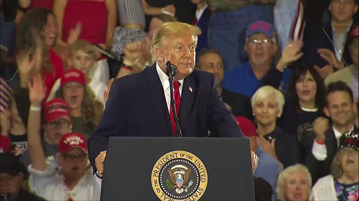 President Donald Trump traveled to the Choctaw Event Center in Durant, Okla., last Thursday evening to host a midterm political rally. Trump spoke in support of Republican gubernatorial candidate Mike Mazzei, U.S. Senate candidate Kevin Hern, and State Auditor/Treasurer candidates including Cindy Byrd. Thousands waited outside in the rain for hours before doors opened to enter the arena.