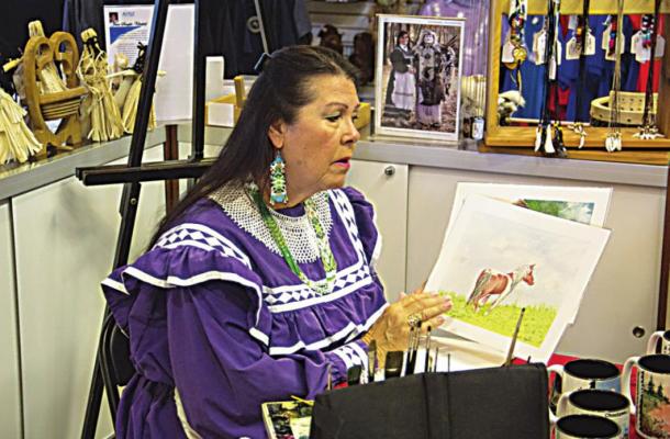 Choctaw Nation tribal member and 2020 Oklahoma Indian Elder Honoree Carol Ayers shares her artwork.