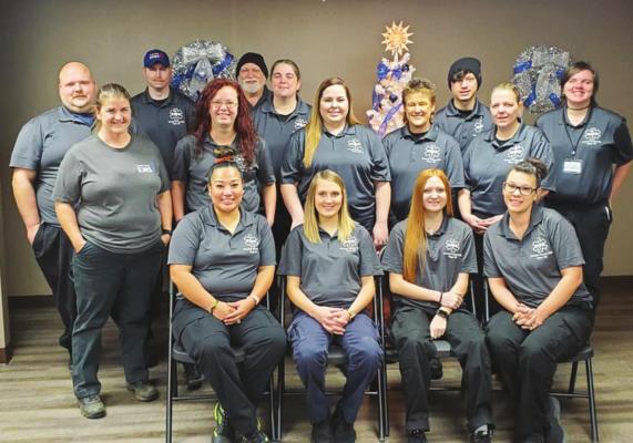 Fourteen people graduated the Choctaw County Ambulance Authority’s EMT-Basic course in mid-December. Sara Richmond served as the instructor. She commended Hugo Fire Department and City Body Wrecker Service assisting with the vehicle extrication-portion of the course.