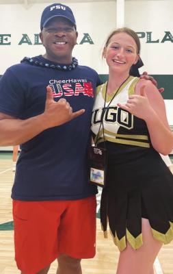 Kacyn Beard with Penn State Head Cheer Coach Curtis White