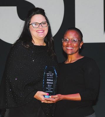 Citizen of the Year Award: Mehlenie Adamson. Also pictured Arlinda Darst.