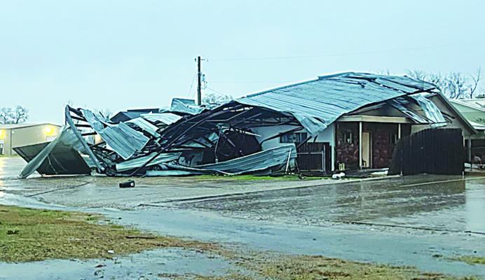 Damaging winds strike Hugo Tuesday morning...