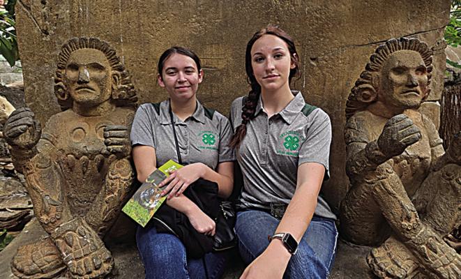Local 4-H members participate and get certified as 4-H State STEM Innovators. Left to right: Marlee Speer (Pushmataha County) and Lucile Morehouse (Choctaw County). Through this training they were able to look into forensic science and engineering curriculum to bring back to local youth.