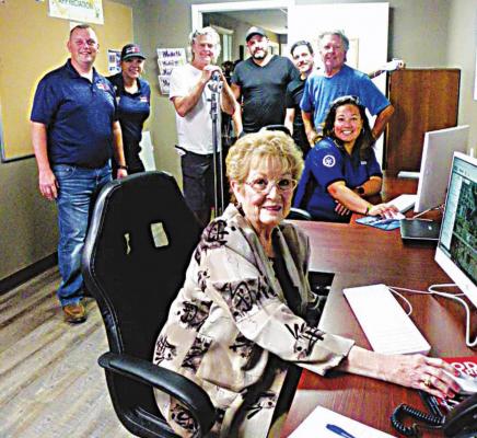 PICTURED (STANDING LEFT TO RIGHT) are CCAA Executive Director Randy Springfield and employee Arron Mack along with AT&amp;T film crew James Fischer, Ari Lozano, E’an Verdugo and Paul Dougherty. Shown seated are CCAA employees Julie Oakes (front) and Carola Hutchinson. Photo Courtesy / Sonya Campbell
