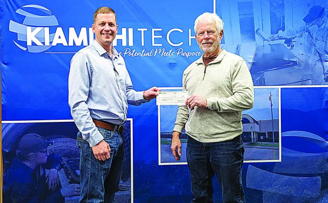 Pictured are Jerrod Lundry, Kiamichi Tech-Hugo Campus Director and Kim Goodnight, ITC Great Plains Customer &amp; Business Solutions Manager.