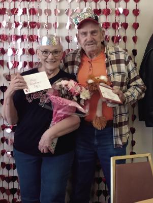 The Sawyer Senior Center crowned Valentine King Dean Watson and Queen Kay Rings during its luncheon on Feb. 14.