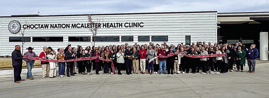 Staff, Choctaw Nation leadership and McAlester community members gathered to celebrate the opening of the clinic expansion.