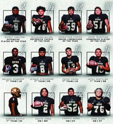 Hugo All-District Football Players Named