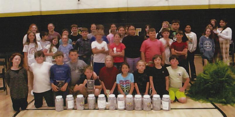 above: Fort Towson Elementary 4-H members collected 12 gallons of pop tabs for the Ronald McDonald House in Oklahoma City.