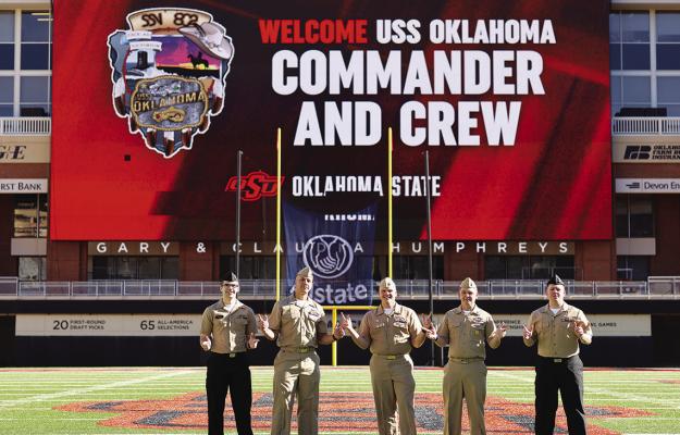 OSU welcomes Navy delegation to honor USS Oklahoma