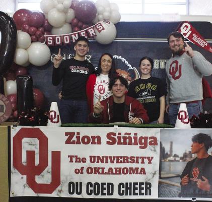 Hugo’s Zion Siniga signs letter of intent to OU co-ed cheer team