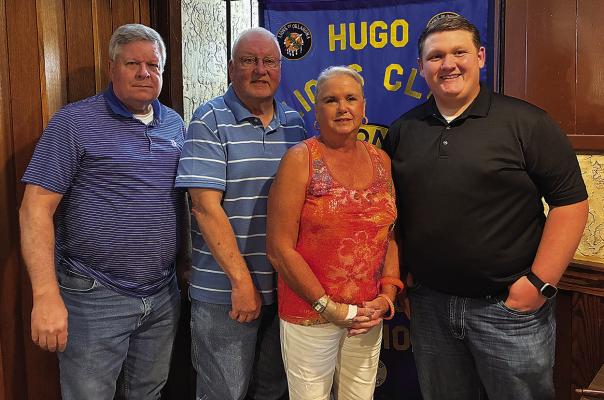 Hugo Lions Club elected new officers for the upcoming year. They include (l to r): Secretary Clark Leforce, Vice President Mike Brewer, Treasurer Harolynn Wofford and President Royce Chandler.