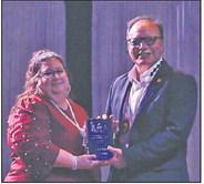 Hugo Pride Awards: Above left: Chief Gary Batton with Hugo Housing Authority of the Choctaw Nation of Oklahoma. Above right: Rebecca Porter with LIFT Community Action Agency.