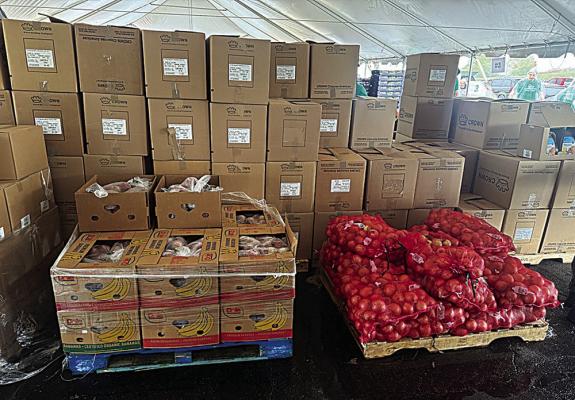 Food awaiting sorting at Regional Food Bank of Oklahoma. Photo Courtesy / Regional Food Bank of Oklahoma