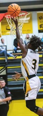 JERREN COOPER adds a soft touch to two points for the Boswell Scorpions in their win over Achille.