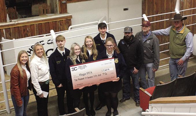 Three Creek Livestock Auction makes donations to local FFA chapters