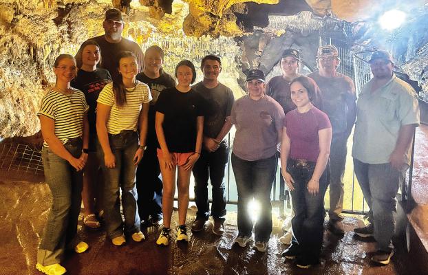Pictured: Eastern Oklahoma State College soils judging team members Mylie Cato (left), Ali Salyer, Shane Green, Ally Trotter, Abby Snapp, Jonna Lacey, Reese Barker, Hailey Steele, Caitlynn Rosenow, Karsyn Perrin, Easton Hernandez, and coach Kolby Cato.