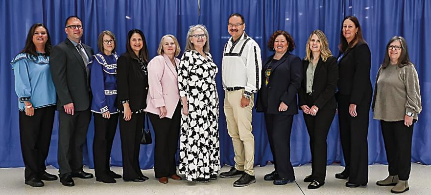 Choctaw Nation representatives attended the National IHS Awards in Rockville, Md. Left to right: Brandy Griffin, Jason Manifold, Tammy Thompson, Kristy Melton, Wendy Brown, Lisa Isaac, Todd Hallmark, Dr. Amanda Chisum-Price, Kayla Price, Renee Robinson, Janet Maddox.