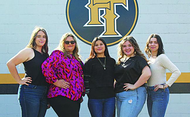 Fort Towson will be celebrating Homecoming during the Fort Towson Tigers and Soper basketball game on Thursday, Jan. 11. These lovely ladies are candidates for Fort Towson Homecoming (l to r): McKayla Brents, Autumn Diggs, Mya Thomas, Anna Drinkard and Kyra Johns. One of these lucky ladies will be crowned Homecoming Queen at the Coronation beginning at 5:45 before the Fort Towson vs. Soper basketball game, with tip off being at 6:30.