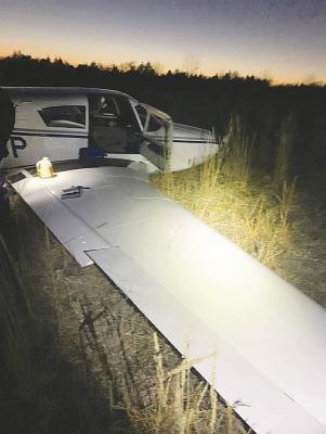 Pilot makes forced landing near Hugo Airport