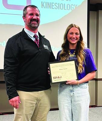 Former Hugo graduate earns top athletic training honors