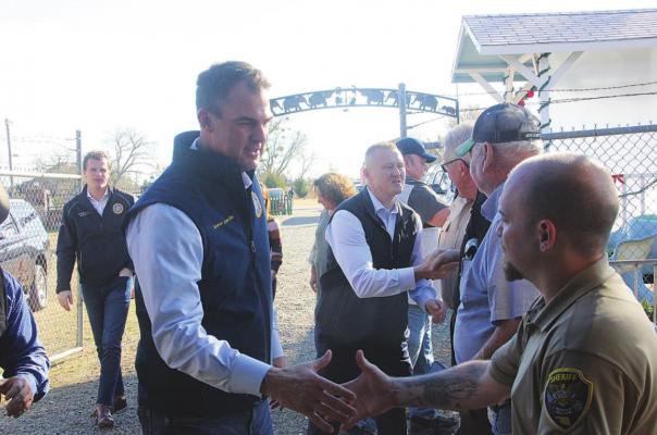Governor, other dignitaries visit Hugo last week