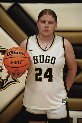 HUGO LADY BUFFALO KEIGHANNA KELLEY has shown significant improvement in the last few weeks on the hardwood for Hugo. Kelley scored in double points last week to share scoring honors with offensive leader Ke’Shawana Scroggins. Hugo News Photo / Stan Stamper