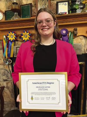 Kate Clifton receives American FFA Degree