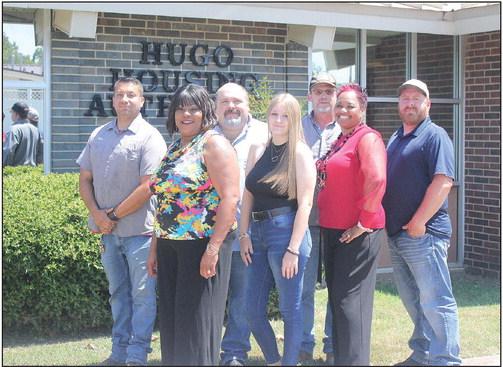 Hugo Housing Authority personnel include: Blake Roberts, DeShawn Rucker, Executive Director Wade Awtry, Dixie Wallace, Jim Green, Sherri Holman, Ryandal Gilmore. Not pictured: Randy Randall, Charles Campbell, Rickey Ashlock. Hugo News / Krystle Taylor