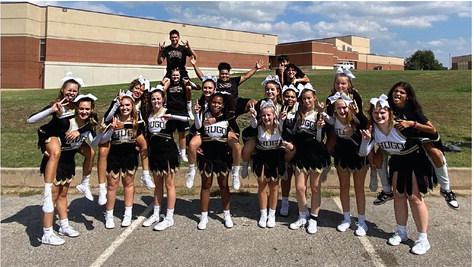 BUFFALO CHEER SQUAD HEADED TO STATE! — Members of the HHS Cheer Squad recently competed in Regional competition and earned a trip to the State meet to be held in Tulsa. Pictured above are: (L-R): Ja’Miya Johnson, Brooke Ward, Kinsley Johnson, Kacie Reynolds, Emma Early, Zaven Siñiga, Jayse Trantham, Jenna Skelton, Ali Johnson, Gabe Haley, Gracie Armstrong, EJ Spillman, Ari’Anna Scallion, Zion Siñiga, Sam Perez, MaKatlynn Sanchez, Brooklyn Brook, Jodi Emberson, Keara Nelson and Jayda Kain.