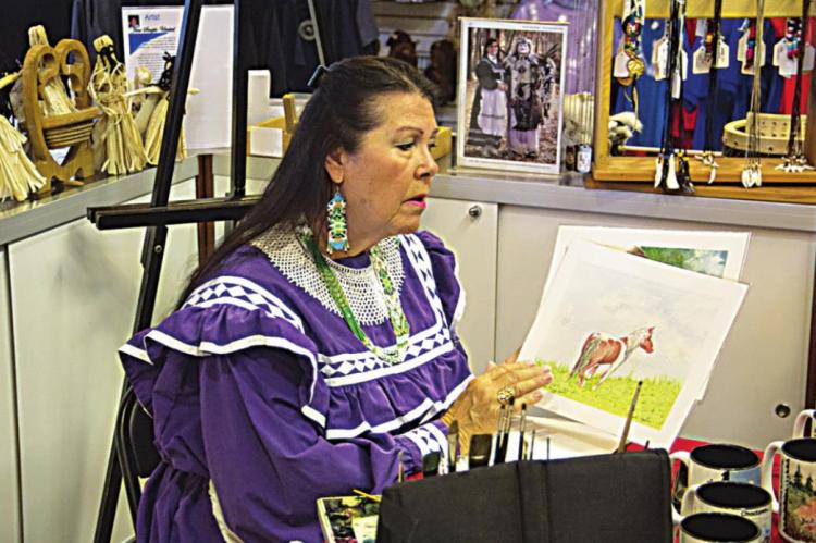 Choctaw Nation tribal member and 2020 Oklahoma Indian Elder Honoree Carol Ayers shares her artwork.