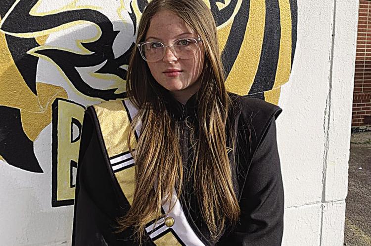 The Hugo Herd of Thunder Band Student of the Week is Allie DeSellier. She is a sophomore at Hugo High School. She has been a member of the Herd of Thunder for three years as a Trumpet player. Allie likes being in band because of the trips they take, being with her friends and playing her instrument. Allie is also a member of the Lady Buffs Varsity Softball team. Her hobbies include reading, listening to music, playing her instrument, hanging out with friends and cleaning.