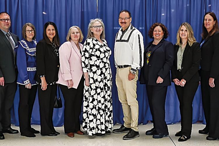Choctaw Nation representatives attended the National IHS Awards in Rockville, Md. Left to right: Brandy Griffin, Jason Manifold, Tammy Thompson, Kristy Melton, Wendy Brown, Lisa Isaac, Todd Hallmark, Dr. Amanda Chisum-Price, Kayla Price, Renee Robinson, Janet Maddox.