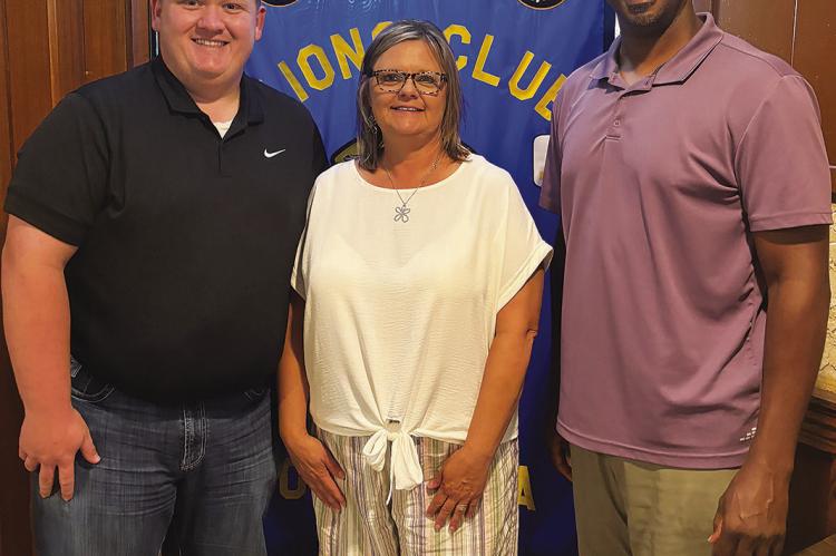 recently welcomed new member Dusty Williams (center). Chris Scott (right) was recognized for his service as outgoing Club President, and Royce Chandler (left) was welcomed as the incoming president and will lead the Lions Club for the upcoming term. The Hugo Lions Club looks forward to continuing its service to the community through its members and leadership. To become a member, contact Royce Chandler at 580.326.9641.