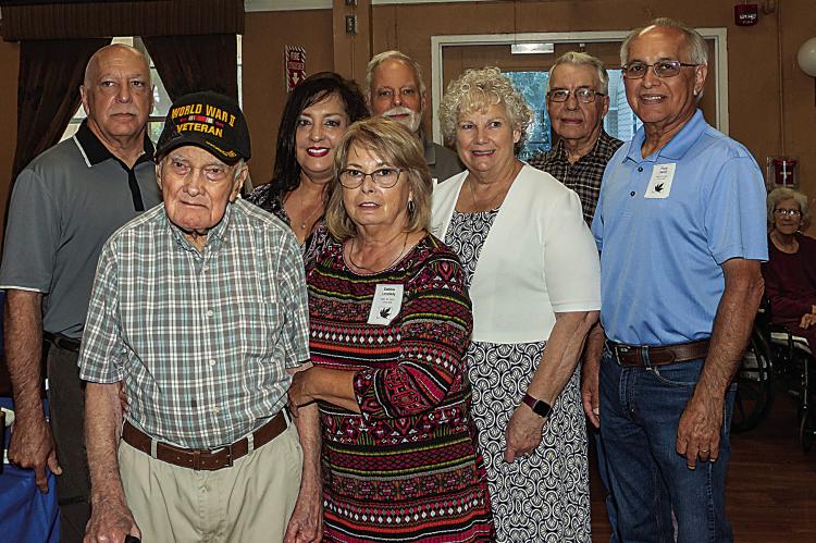 Family and friends gathered last week at Elmbrook Nursing Facility to celebrate the 100th birthday of James “JB” Hamill. Nieces and nephews present included: Mark Baker, Anita Lee, Jay Baker, Debbie Hamill, Bobby Hamill, Floyd Hamill and Debbie Lovelady. Hugo News / Bobby Hamill