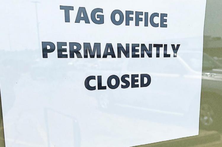 Tag office closure temporary