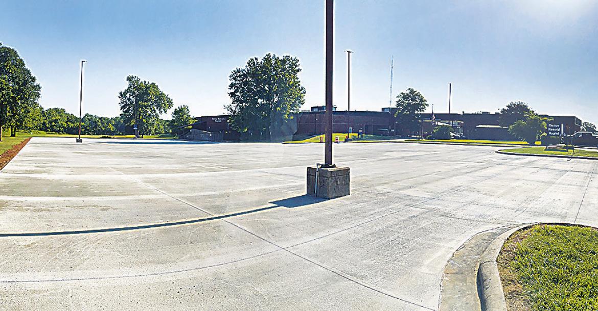 recently completed a major exterior project that involved the concrete paving of the facility’s entire southwest parking lot. The project was completed with available hospital funds at approximately $273,000. In their regular monthly board meeting Wednesday, one of the board’s action items included advertising for bids for where best to place the facility’s surplus funds... a very good indicator of the facility’s present growth and management. Hugo News Photo / Stan Stamper