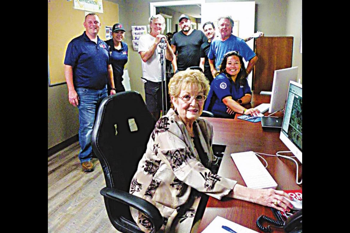 PICTURED (STANDING LEFT TO RIGHT) are CCAA Executive Director Randy Springfield and employee Arron Mack along with AT&amp;T film crew James Fischer, Ari Lozano, E’an Verdugo and Paul Dougherty. Shown seated are CCAA employees Julie Oakes (front) and Carola Hutchinson. Photo Courtesy / Sonya Campbell