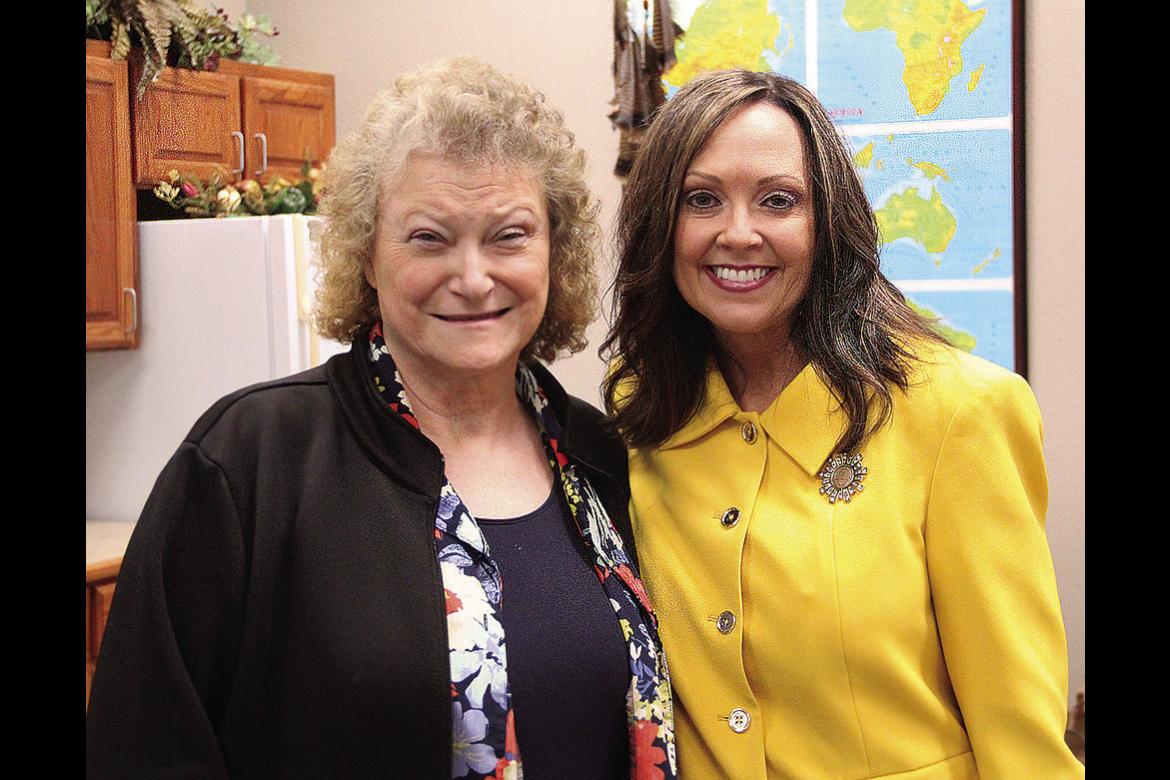 State Auditor Cindy Byrd was the special guest speaker at the Hugo Rotary Club meeting last week. She is pictured here with Linda Loper.
