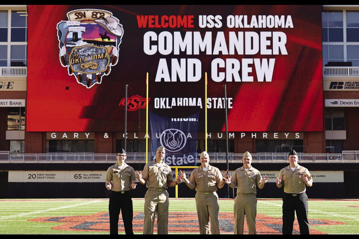 OSU welcomes Navy delegation to honor USS Oklahoma