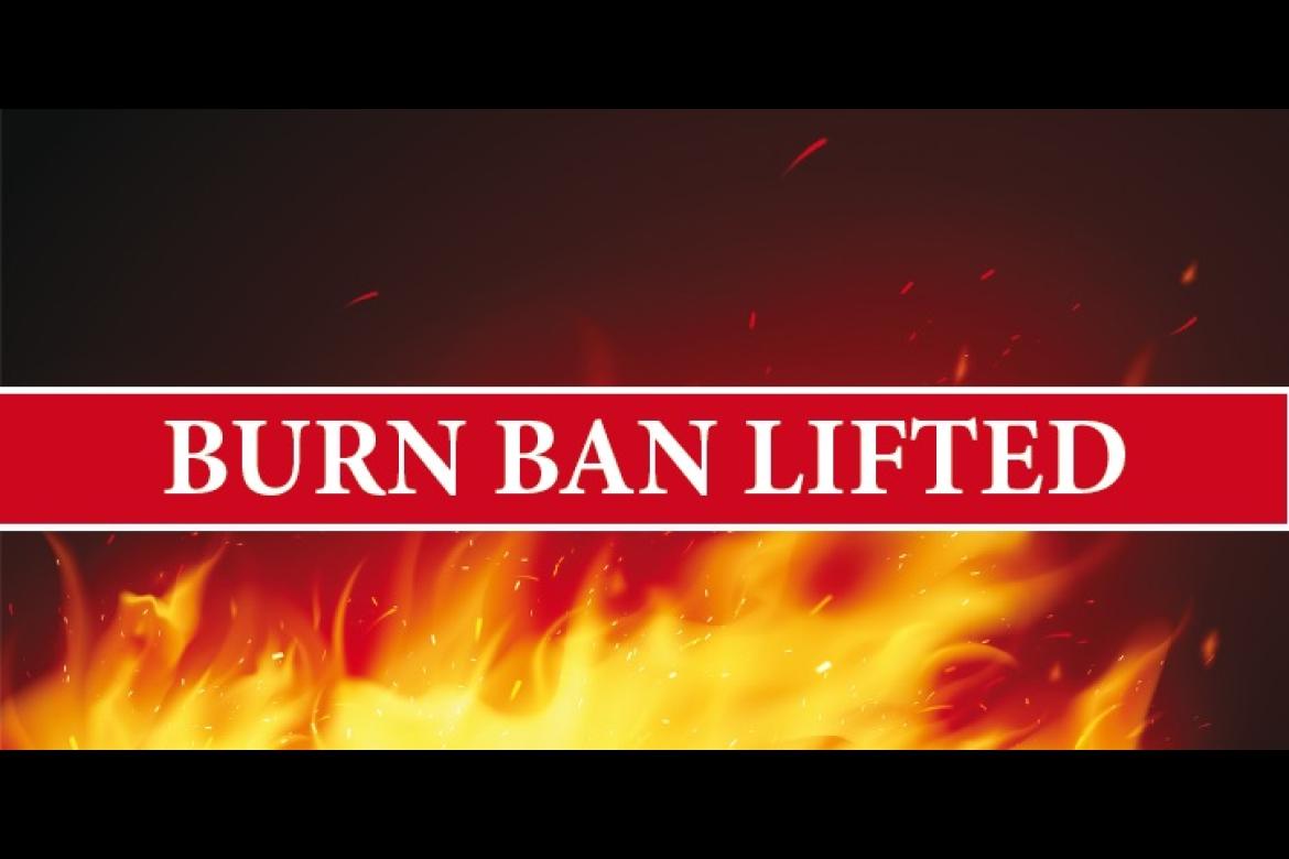 Burn ban lifted after significant rainfall